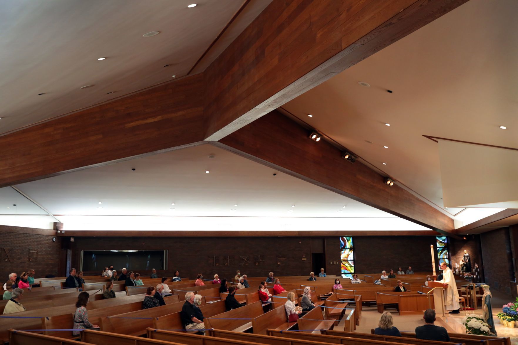 Parishioners return to Mass